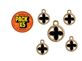 Dije Esmaltado Cruz Negra 